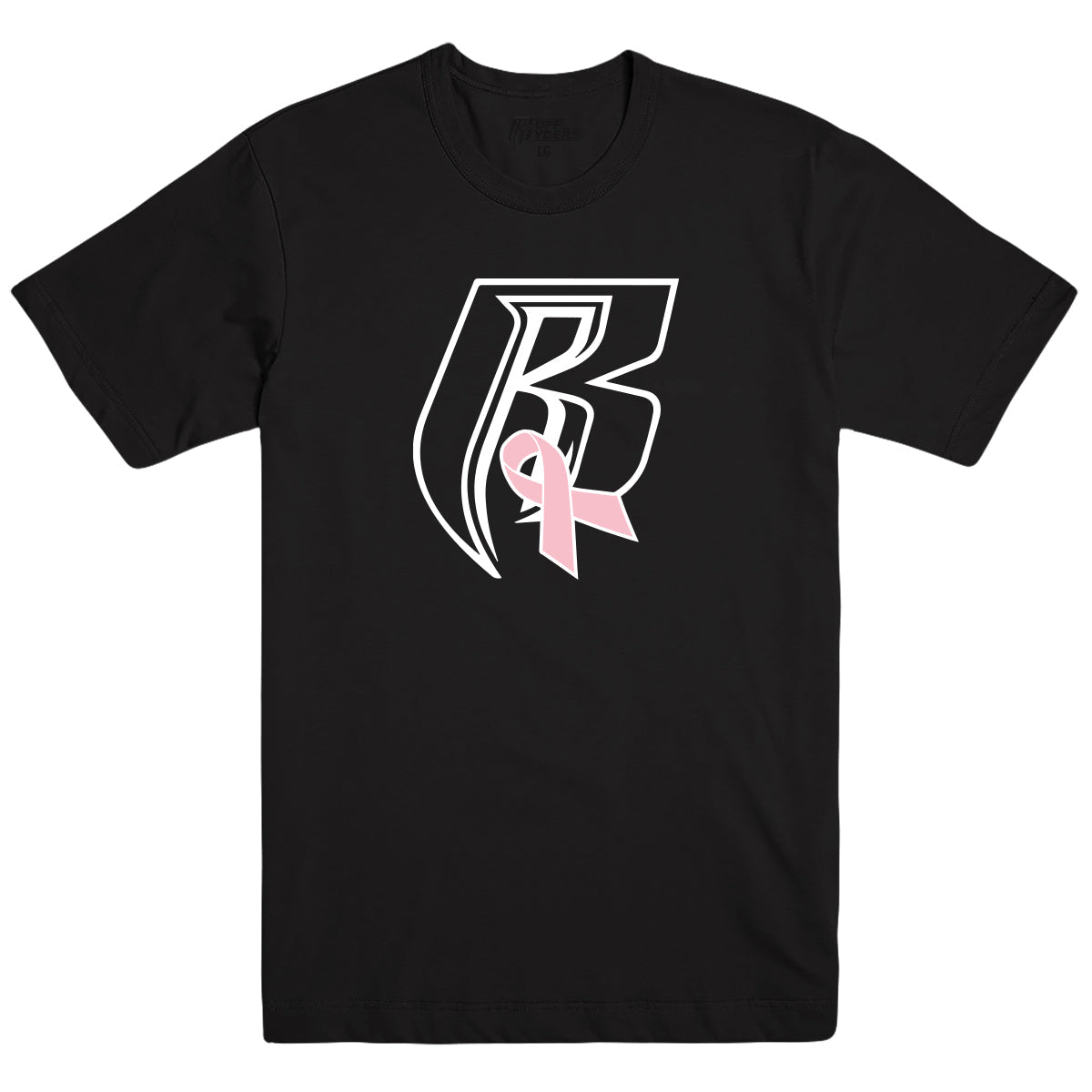RR Pink Ribbon Logo T-Shirt - Black