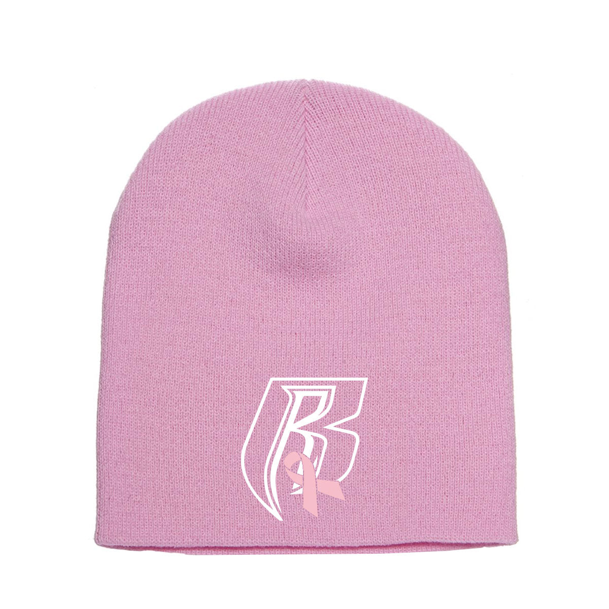 RR Pink Ribbon Logo Skull Cap - Pink