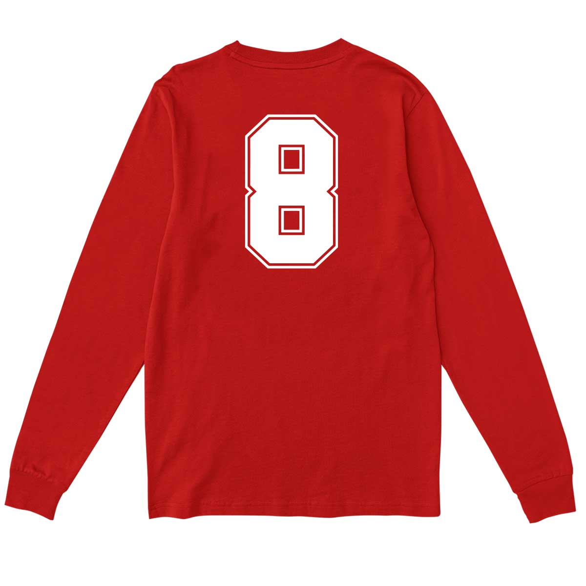 Young Ryders Number 8 Long Sleeve T-Shirt - Red