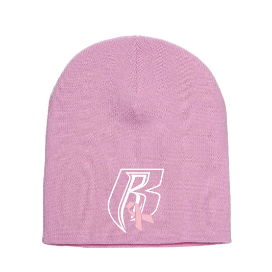 RR Pink Ribbon Logo Skull Cap - Pink